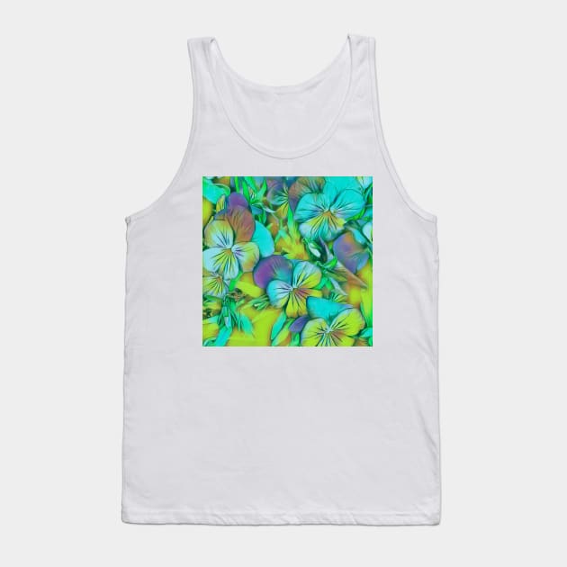 Pastel Pansies Tank Top by DANAROPER